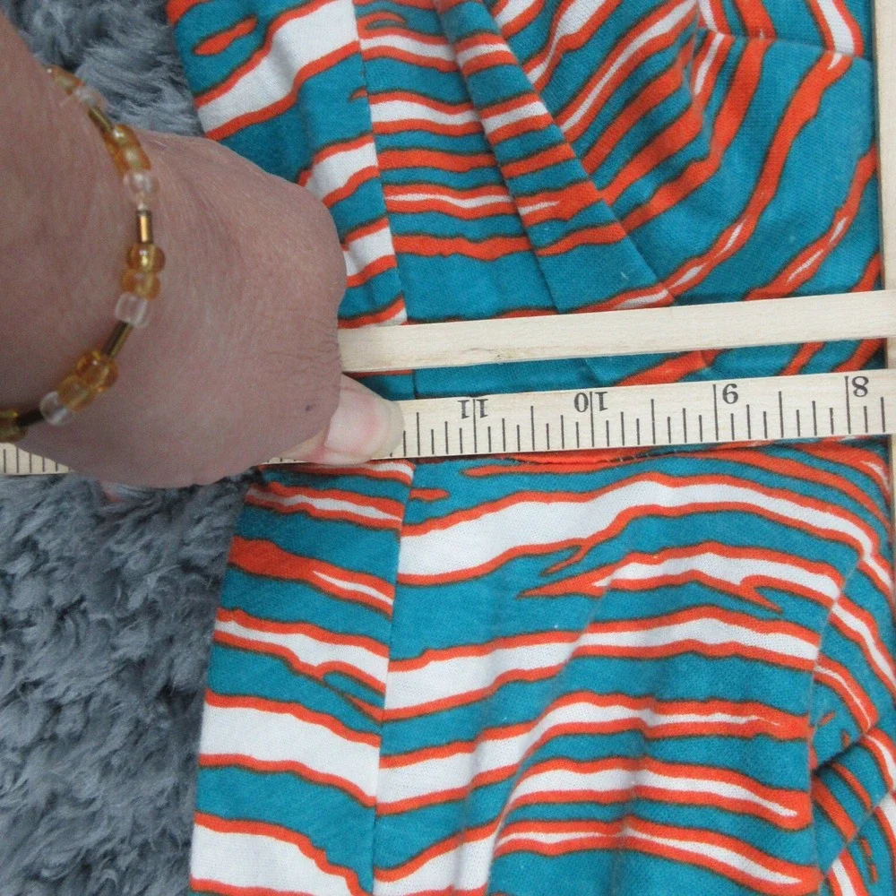 Zubaz Pants Mens Medium Blue Green White Orange Dolphins Pull On 26x28*